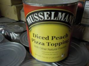 lot 160 image: 7 lb.2oz Can Musselmans Diced Peac...