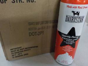 lot 175 image: Case of 12 Dairy Star Whipped Light...