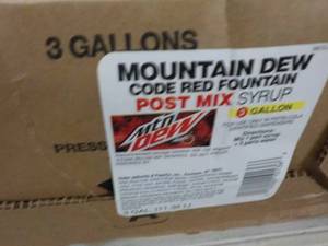 lot 360 image: 3 - 3 Gallon Mountain Dew Code Red ...