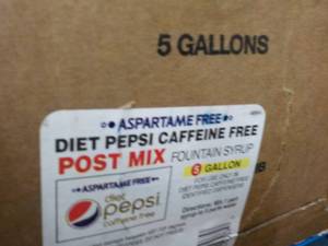 lot 361 image: 2 - 5 Gallon Aspartame Free Diet Pe...