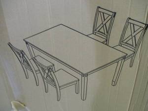Poundex Dining Table and Dining Cha...