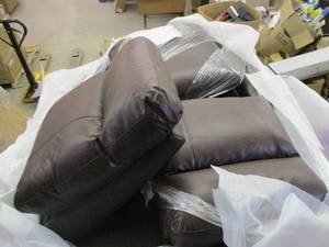 L Shaped Reclining Sectional Faux L...