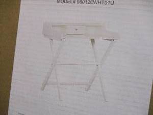 Linon White Folding Desk 30 x 18 x ...