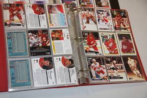 lot 79 image: Basketball and Hockey Card Three Ring Binder Bulk Card Lot  3 Binders