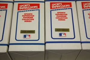 lot 93 image: Sports Impressions Figurine Resale Lot  (8) Jackie Robinson (1) Ted Williams (3) Kevin McReynolds
