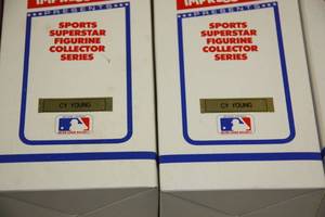 lot 98 image: Sports Impressions Figurine Resale Lot  (4) Cy Young (7) Orel Hershiser (1) Dwight Gooden