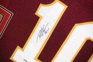 lot 108 image: Robert Griffen III Framed Jersey Autograph PSA DNA COA PLEASE READ