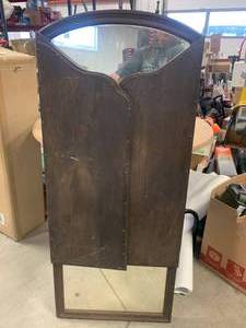 lot 23 image: Antique Saloon Door Mirror 48 Tall