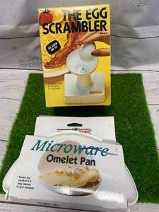 lot 36 image: Ronco Egg Scrambler & Omelet Pan  (Scrambler Sold for $45 on Ebay)