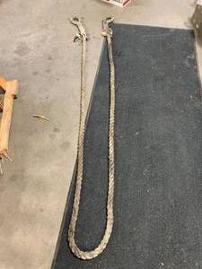 lot 90 image: Nylon 3 Strand Tow Rope (approx 14-15)