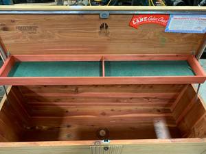 lot 115 image: Stunning Antique Cedar Lined Chest 46 x 17 x 21 Tall