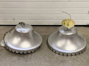 lot 125 image: Pair of 2 Vintage Aluminum Lamps
