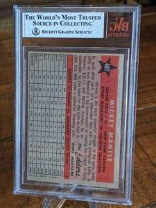 lot 2 image: 1958 Topps Mickey Mantle All-Star Card Graded 4.5 Beckett