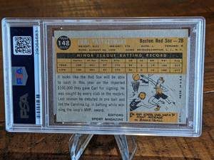 lot 12 image: 1960 Topps Carl Yastrzemski Rookie Card - PSA Authentic