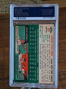 lot 15 image: 1954 Topps Yogi Berra Baseball Card - PSA VGEX 4