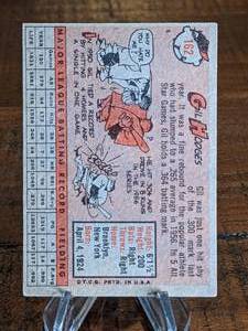 lot 25 image: 1958 Topps Gil Hodges Baseball Card