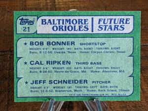 lot 32A image: 1982 Topps Cal Ripken Rookie Baseball Card