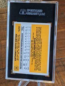 lot 33 image: 1983 Donruss Tony Gwynn Rookie Baseball Card - SGC 92 NMMT