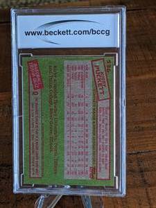 lot 35 image: 1985 Topps Kirby Puckett Rookie Baseball Card - BCCG 9 NMMT