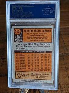 lot 58 image: 1978 Kareem Abdul-Jabbar Basketball Card - PSA 8 NMMINT