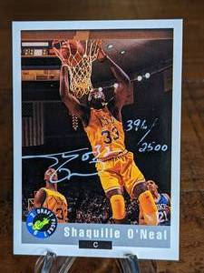 lot 61 image: 1992 Classics Draft Picks Shaquille ONeal Autographed Basketball Card w COA