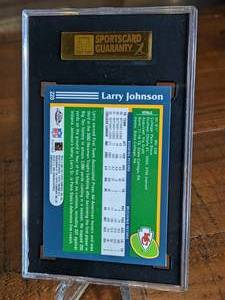 lot 73 image: 2003 Topps Chrome Larry Johnson Rookie Football Card - SGC 96 (9) Mint