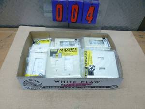 Flat of misc electrical items. As shown.