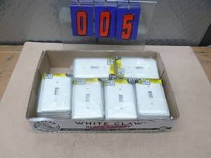 Flat of misc electrical items. As shown.