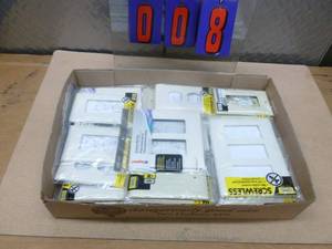 Flat of misc electrical items. As shown.