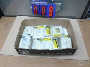 Flat of misc electrical items. As shown.