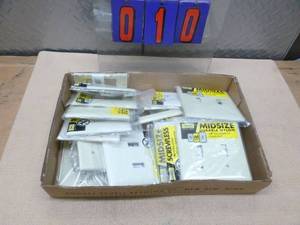 Flat of misc electrical items. As shown.