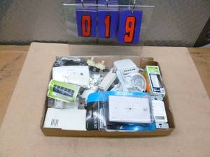 Flat of misc electrical items. As shown.