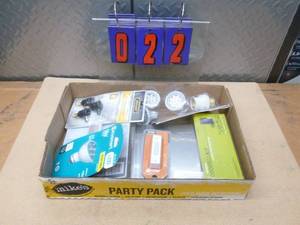 Flat of misc electrical items. As shown.
