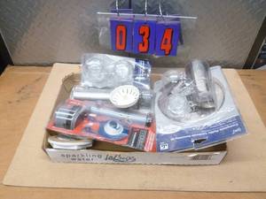 Flat of misc electrical items. As shown.
