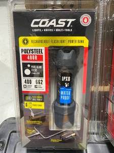 4 Coast Rechargable Flashlight and 2 Ryobi drill bit set