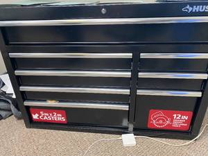 Husky tool box with wheels