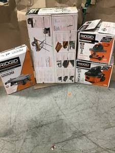 lot 9 image: Pallet with assorted Ridgid Tools and accessories review pictures