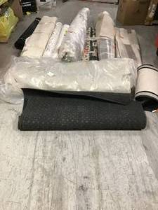 lot 20 image: Pallet with assorted Rugs not used see pictures