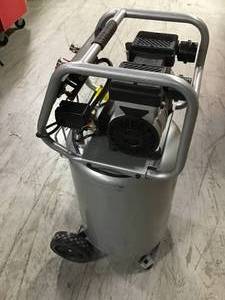 lot 21 image: Husky 20 Gal. Vertical Electric-Powered Silent Air Compressor in working condition