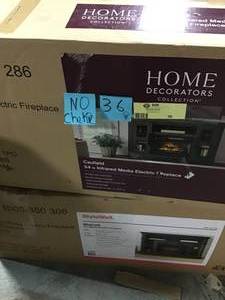 lot 36 image: Lot of 2 Fireplaces open boxes customer returns not inspected see pictures