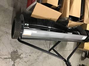 lot 102 image: Lot of 3 42 in. 6-Brush High-Speed Tow-Behind Lawn Sweeper by Brinly-Hardy see pictures