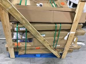lot 103 image: Pallet with assorted window treatments open boxes various models and sizes see pictures