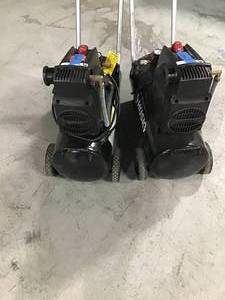 lot 112 image: Lot of 2 Husky 8 Gal Compressors in working condition see pictures