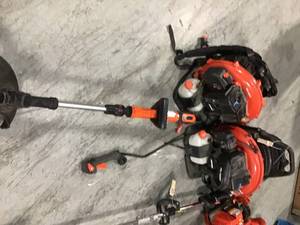 lot 122 image: Pallet with assorted ECHO outdoor tools used open box customer returns see pictures