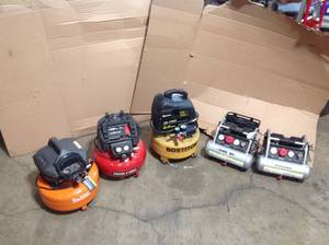 lot 2 image: Pallet with assorted pancake compressors used in working condition