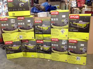 lot 25 image: Pallet with assorted Ryobi Tile cutters open box customer returns various conditions see pictures