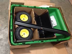 lot 38 image: John Deere 450 lb. 7 cu. ft. Tow-Behind Poly Utility Cart not used