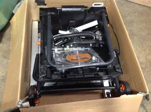 lot 43 image: Evolution Power Tools 15 Amp 10 in. Table Saw with Multi-Material 24-T Blade missing hardware