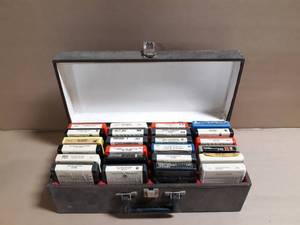 (24) 8-Track Tapes in Case - Beatles, Lynrd Skynyrd, Simon & Garfunkel, Grand Funk, Billy Joel and More