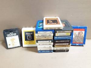 (20) 8-Track Tapes - Charley Pride, Hank Williams, Gene Tracy (Truck Stop), Hank Williams Jr and More